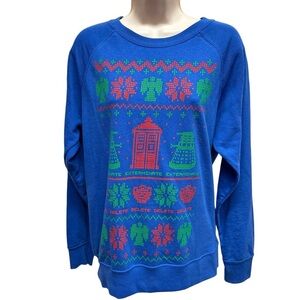 Vtg Doctor Who Sweatshirt Ugly Christmas Sweater Dalek Women’s large slim fit